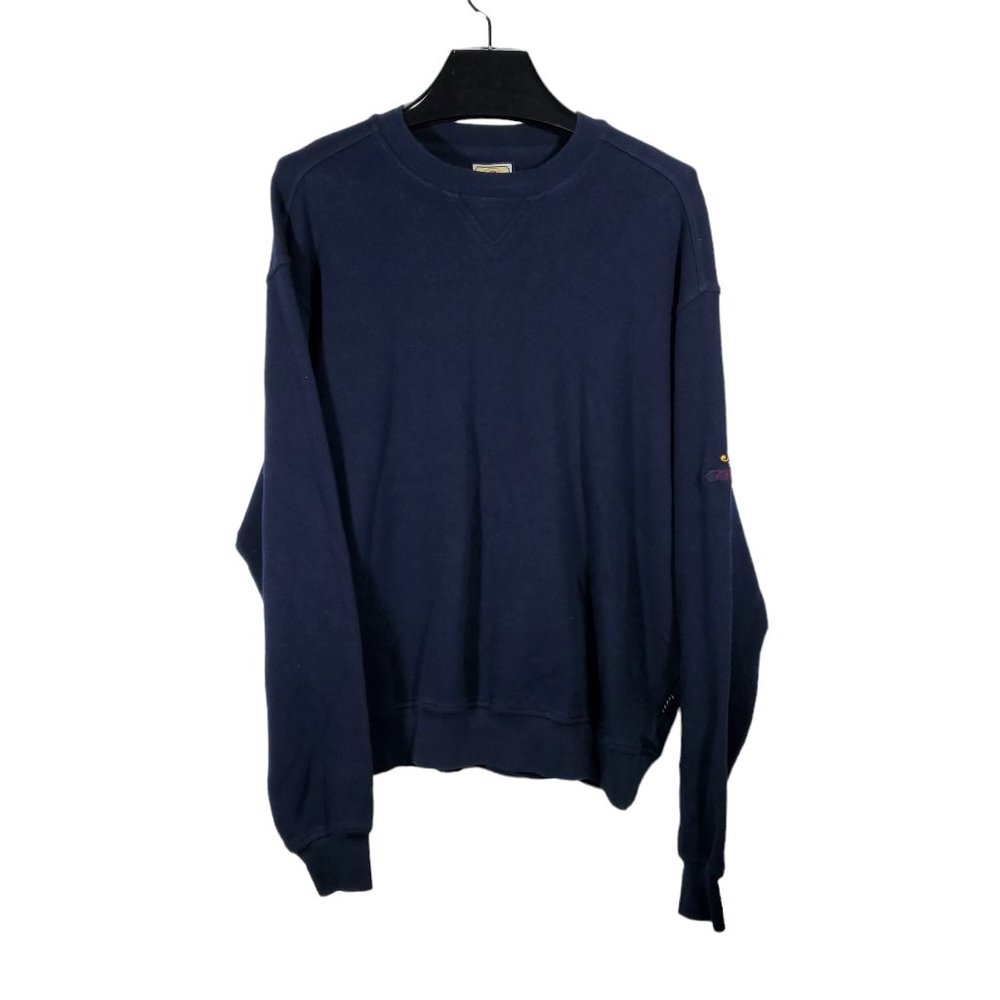 VTG 90s Joey Rodolfo Rib Knit Sweater Sweatshirt Navy Solid Crewneck Pullover
